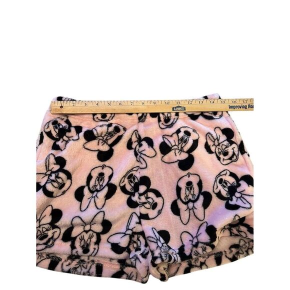Disney Women's Minnie Mouse‎ Pink Fleece Pajama Shorts NWT  L comfy core fuzzy - Picture 9 of 11
